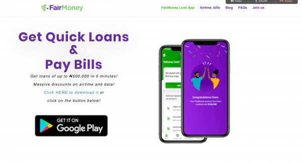 FairMoney screenshot