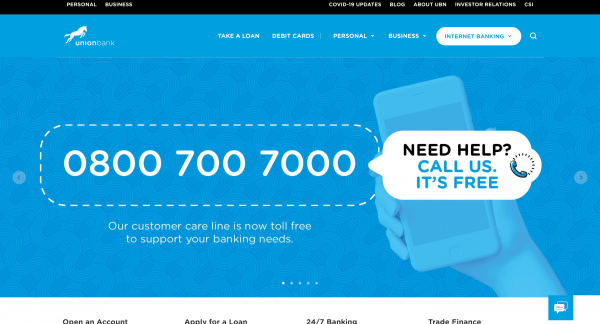 Union Bank screenshot